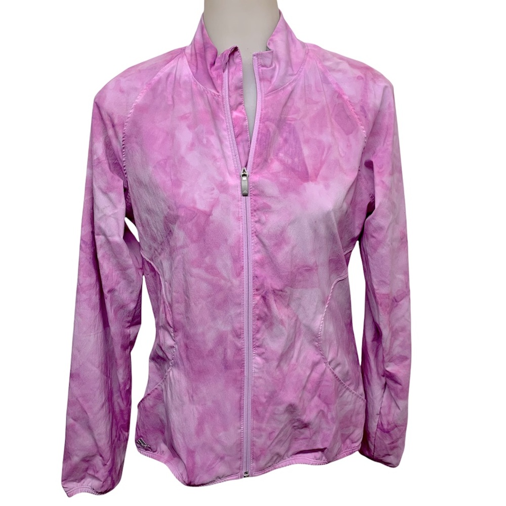 ADIDAS Golf Tie Dye Watercolor Light Bike Run Windbreaker Jacket Gather …